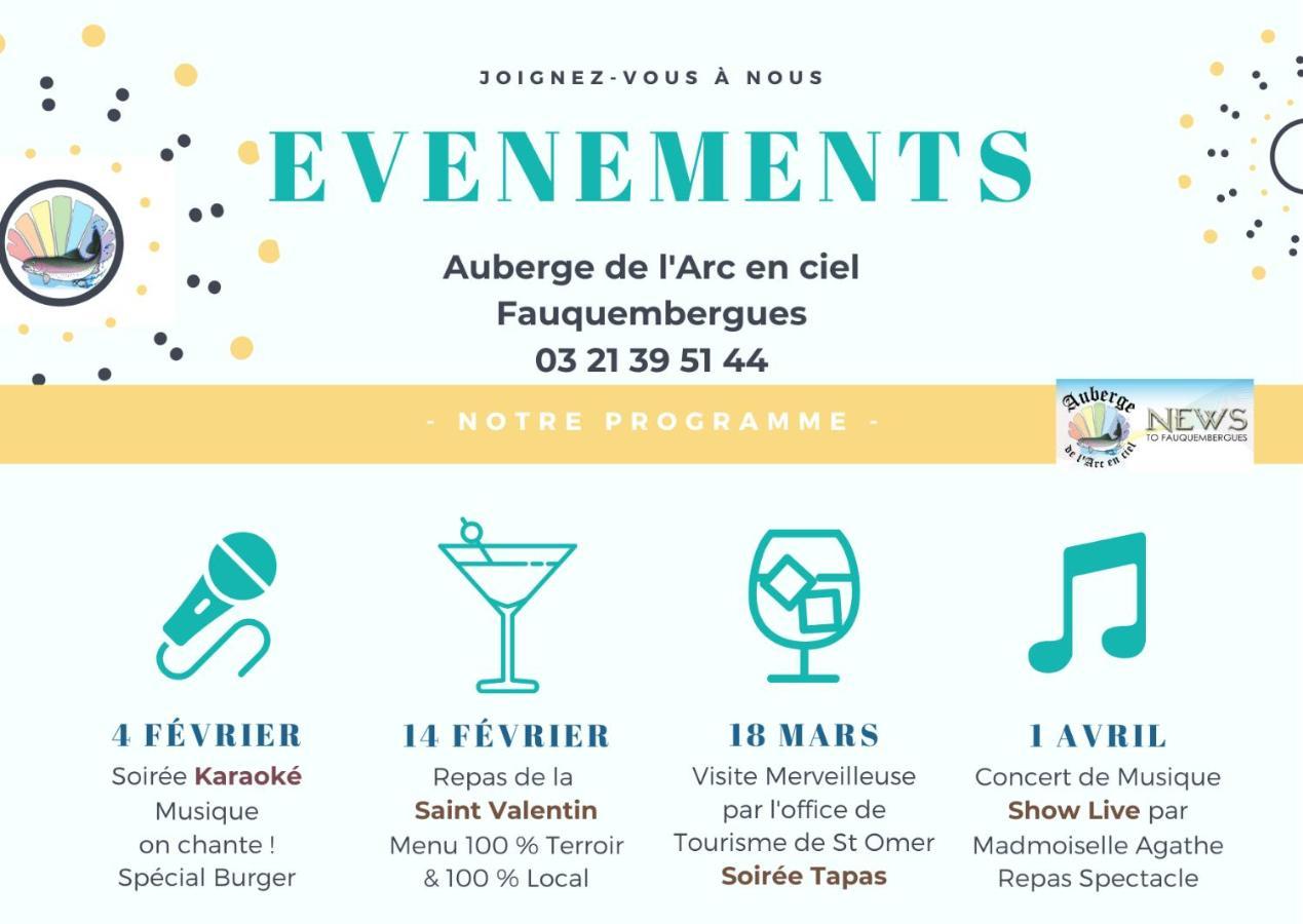 Auberge De L'Arc En Ciel Fauquembergues ภายนอก รูปภาพ